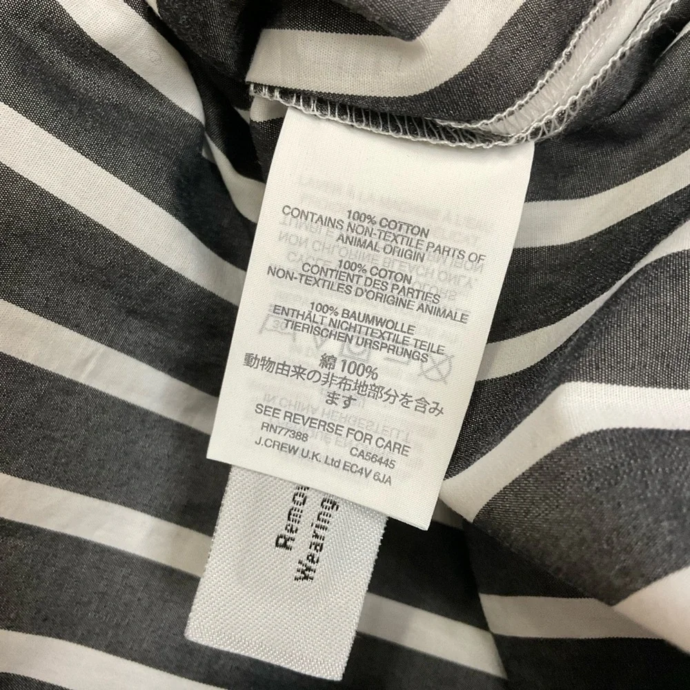 J. Crew Striped Off The Shoulder Top With Bow Size XS